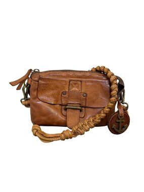 Harbour 2nd Brown Leather Shoulder Bag With Anchor Charm